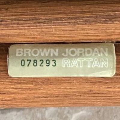 LOT#28LR: Pair of Brown Jordan Rattan Barrel Style Chairs
