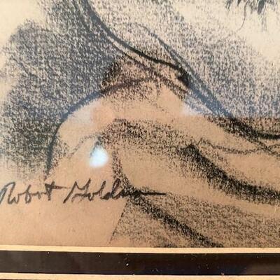 LOT#66D: Robert Goldman Signed Nude Charcoals