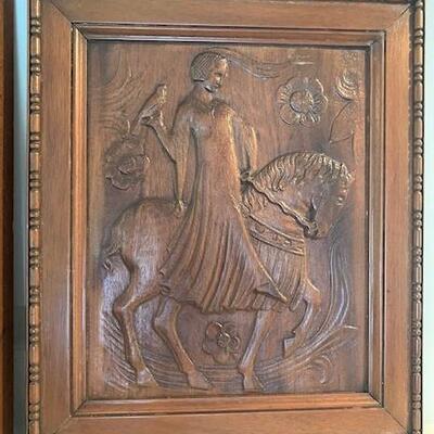 LOT#77D: Appears to be 4 Carved Wood Raised Panels