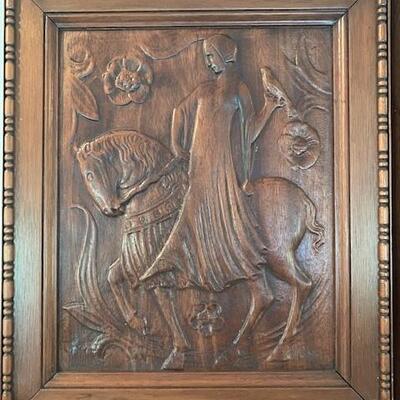 LOT#77D: Appears to be 4 Carved Wood Raised Panels