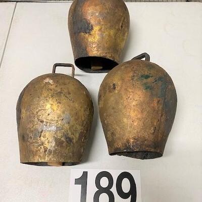LOT#189G: Vintage Copper/Brass Bells