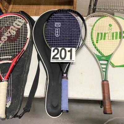 LOT#201G: Tennis Rackets Lot