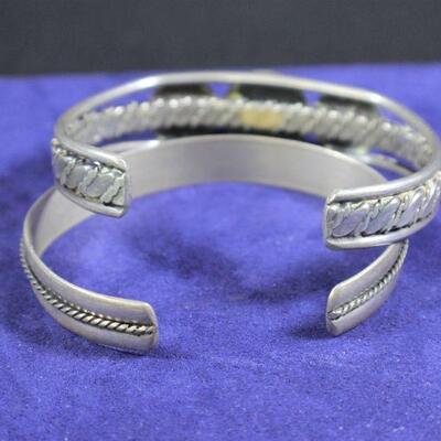 LOT#226LR: Two Sterling Silver Bracelets
