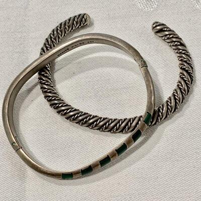 LOT 316  STERLING SILVER BRACELETS 