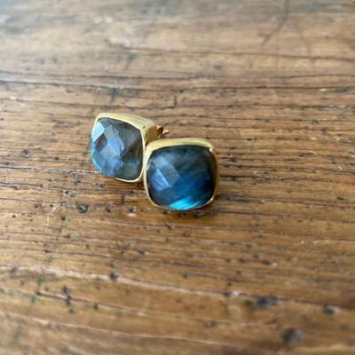 David Yurman 925 faceted stone stud earrings