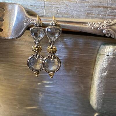 Konstantino crystal drop earrings 925