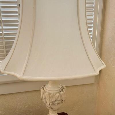 LOT 62 PAIR 2 White Alabaster Table Lamp