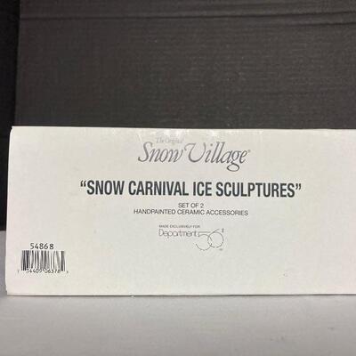 Lot #100 Dept. 56 Snow Carnival Ice Palace With Ice Sculptures 