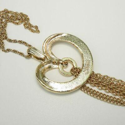 Vintage Sarah Coventry Gold Tone Chain Medallion Necklace