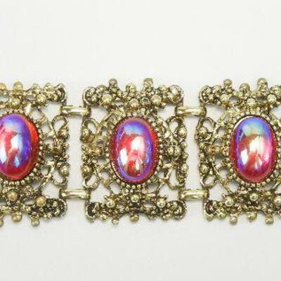 Vintage Renaissance Revival Dragon Breath Stone Bracelet