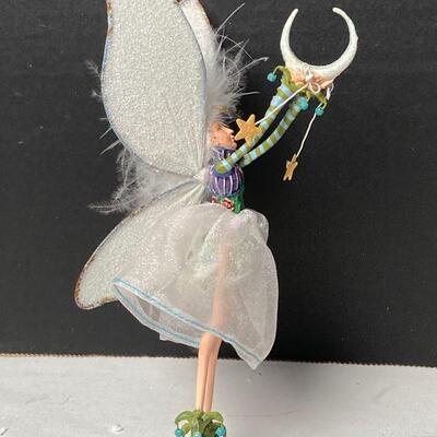 Lot #121 Dept.56 Patience Brewster Christmas Krinkles Moon Fairy and Drosselmyer Ornaments 