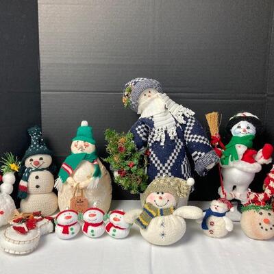 Lot #127 Assorted Snowman Decorative Items