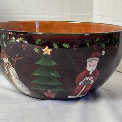 Lot #134 Lang Earthenware Primitive Colors Christmas Featuring Susan Winget Artwork 