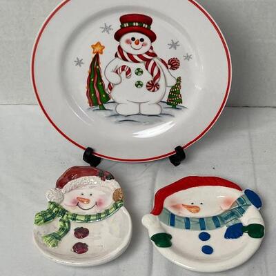 Lot #135 Three Decorative Snowman Plates