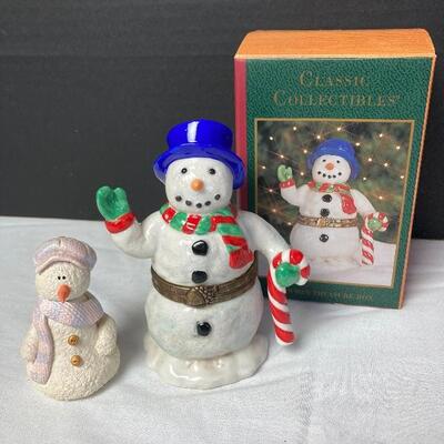 Lot #138 Crackled Canvas Snowman By Natalie Silitch Hand Painted Coal M. Dlasso
