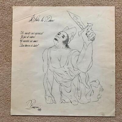 LOT 110  OUTSIDER ART WORKS OF JAMES RANZONA DRAWINGS PAINTINGS 