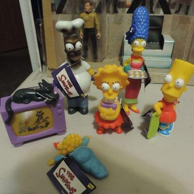 VINTAGE STARTREK AND SIMPSONS FIGURES 