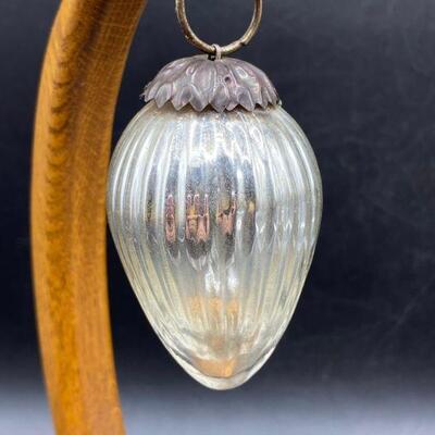 Pair of Small Mercury Glass Ornaments
