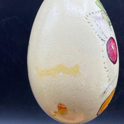 Hand Painted Egg Christmas Cat Ornament