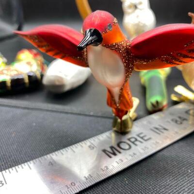 Vintage Lot of Glass Animal Christmas Ornaments