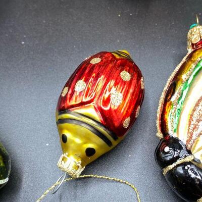 Vintage Lot of Glass Animal Christmas Ornaments