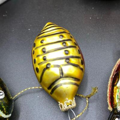 Vintage Lot of Glass Animal Christmas Ornaments