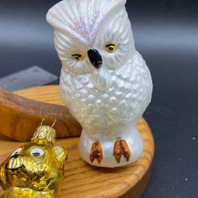 Vintage Lot of Glass Animal Christmas Ornaments