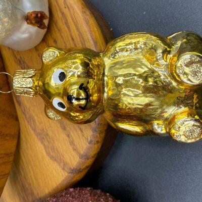 Vintage Lot of Glass Animal Christmas Ornaments
