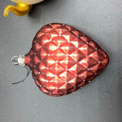 Set of 3 Glass Ornaments