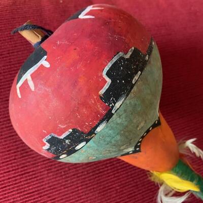 LOT 119 Painted Gourd Rattle 18