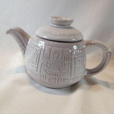 Frankoma Tea Pot with Relief Decoration