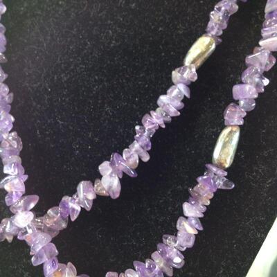 Amethyst and Sterling Bead Necklace