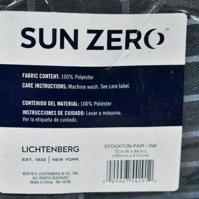 Sun Zero Lichtenberg Curtains, Stockton Pair, Ink 72