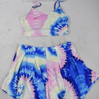 2 pc Summer Outfit Shorts/Tank top. Tie-Dye, Teen/Women's size XS - New