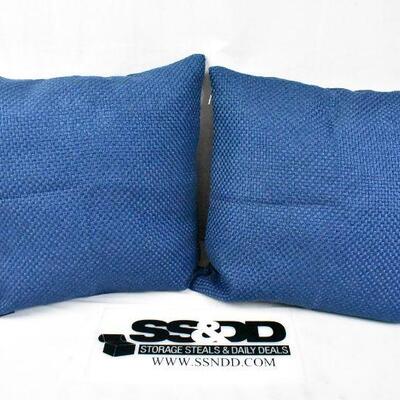 Phantoscope Classic Woven Textured Plaid Throw Pillow, 18x18