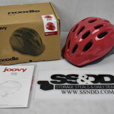 Joovy Noodle Kids Bicycle Helmet, Vented Air Mesh & Visor, Red, size XS-S - New