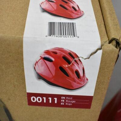 Joovy Noodle Kids Bicycle Helmet, Vented Air Mesh & Visor, Red, size XS-S - New