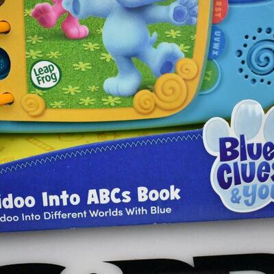 LeapFrog Blues Clues and You! Skidoo Into ABCs Book for Kids, Blue - New