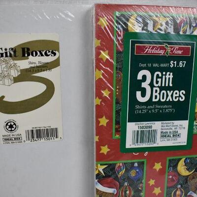 20 Gift Boxes, Folding/Cardboard - New