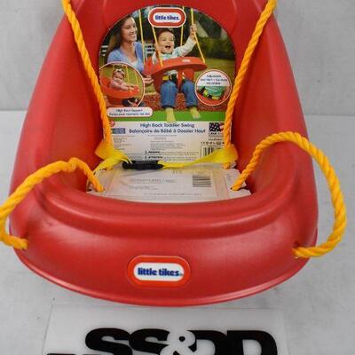 Little Tikes High Back Toddler Swing. Red - New