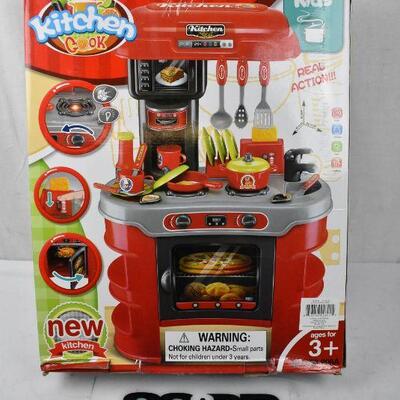 Kitchen Set RED, Cooking Toys Little Chef, Kids - New