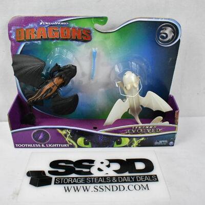 DreamWorks Dragons Legends Evolved, Dragon Figures 2-Pack Gift Set - New