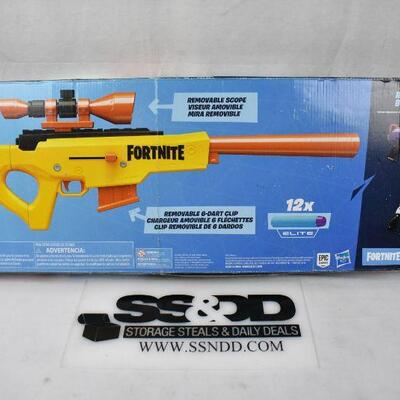 Nerf Fortnite BASR-L Blaster, Includes 12 Official Nerf Darts. Open Box -  New | EstateSales.org