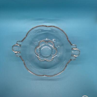 Clear Pressed Glass Relish Nut Candy Dish