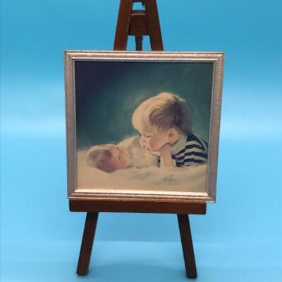 Miniature Painting of Children by Donald Zolan