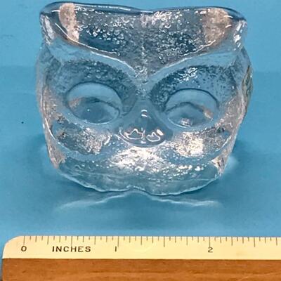 Vintage Glass Owl Figurine 