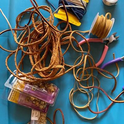 Suede cord jewelry making lot