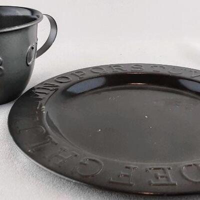 Metal Alphabet Plate and Cup 