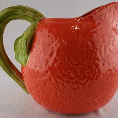 Ceramic Orange Pitcher