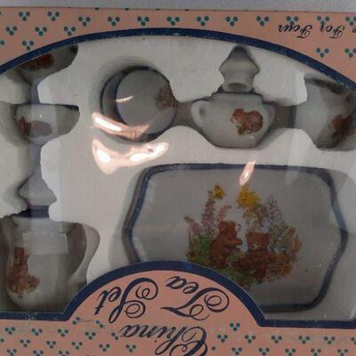 Ceramic Miniature Bear Tea Set